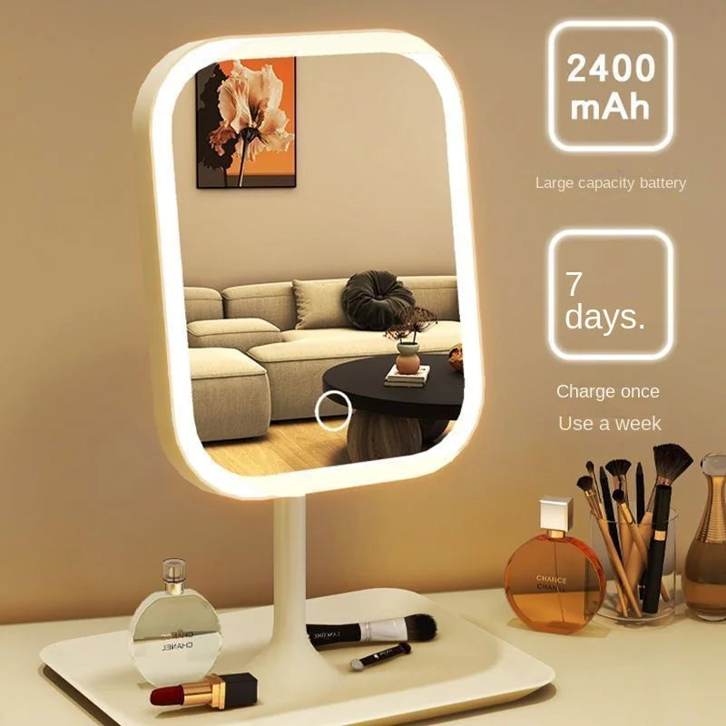 Niche Modern Desktop Vanity Mirror 3 Color Light LED Makeup Mirror