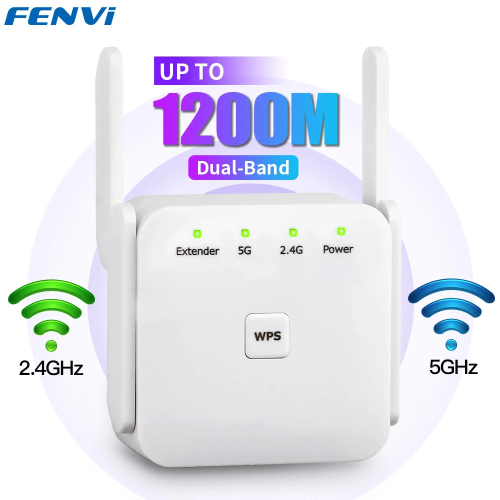 5Ghz WiFi Repeater AC1200 Wi-Fi Booster WiFi Extender Amplifier