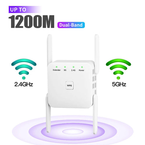 5Ghz WiFi Repeater AC1200 Wi-Fi Booster WiFi Extender Amplifier