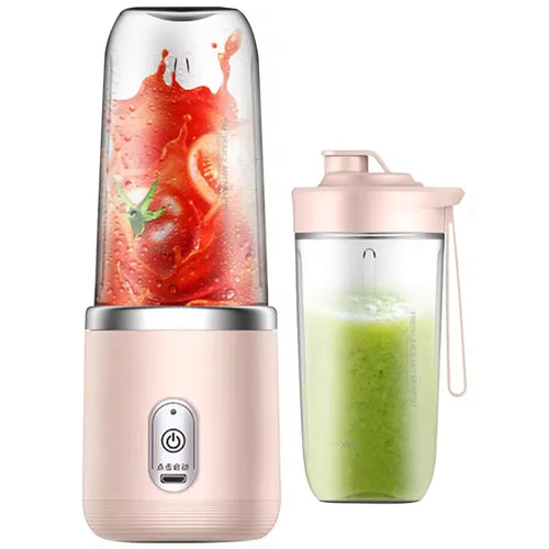 1pc Portable Small Electric Juicer Stainless Steel Blade Cup Juicer