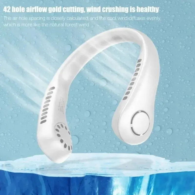 2025 Long endur New Mini Neck Mounted Fan Portable Bladeless Neck
