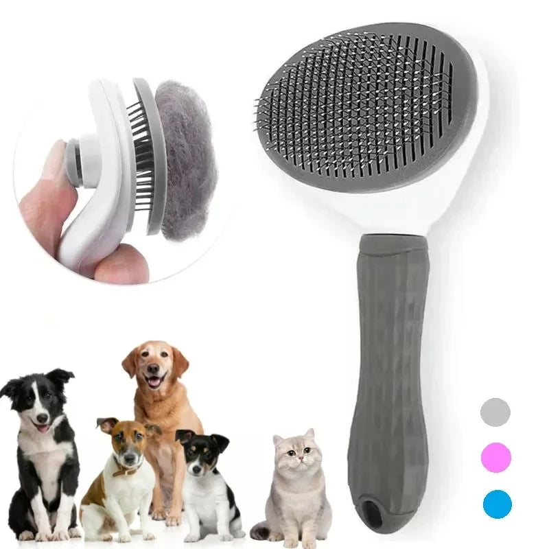 Pet Dog Brush Cat Comb Self Cleaning Pet Hair Remover Brush For Dogs