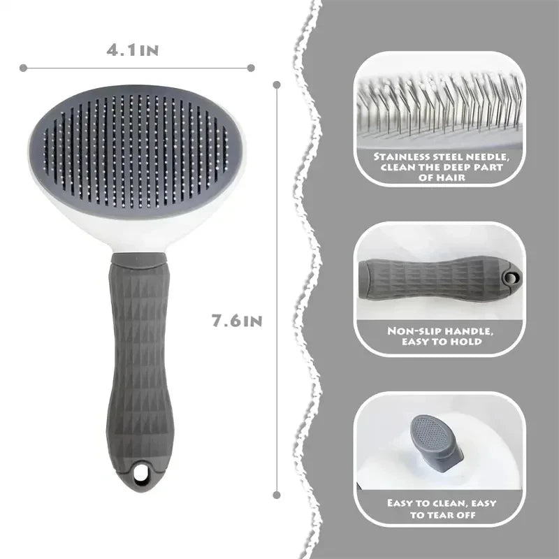 Pet Dog Brush Cat Comb Self Cleaning Pet Hair Remover Brush For Dogs