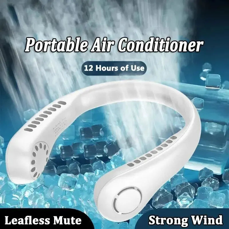 2025 Long endur New Mini Neck Mounted Fan Portable Bladeless Neck