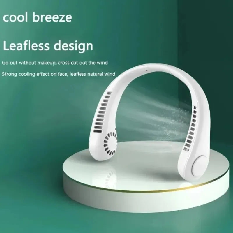 2025 Long endur New Mini Neck Mounted Fan Portable Bladeless Neck