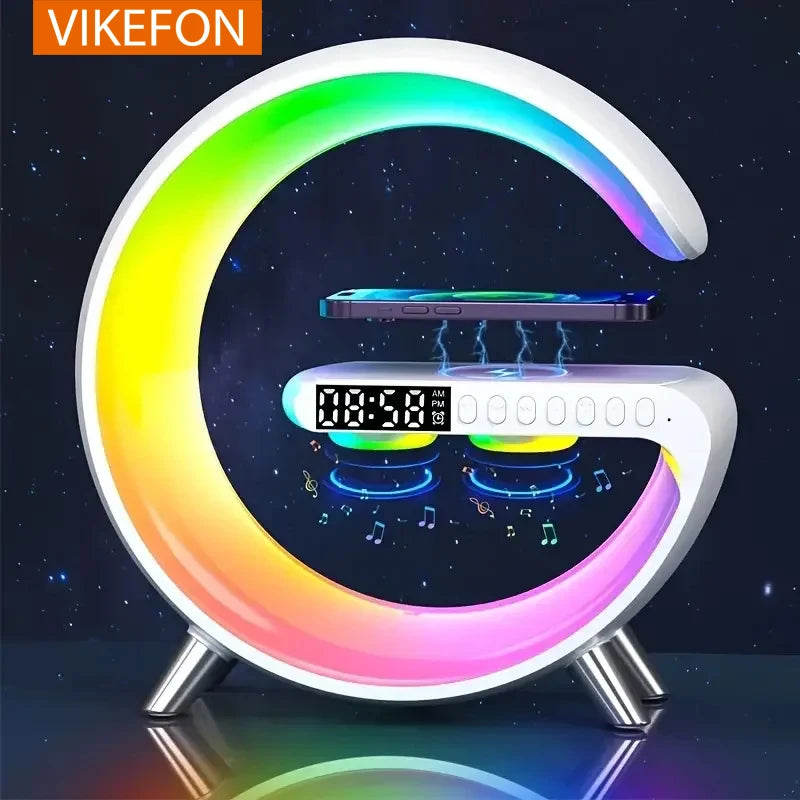 RGB Night Light Lamp Multifunction Alarm Clock TF Blueotooth Speaker
